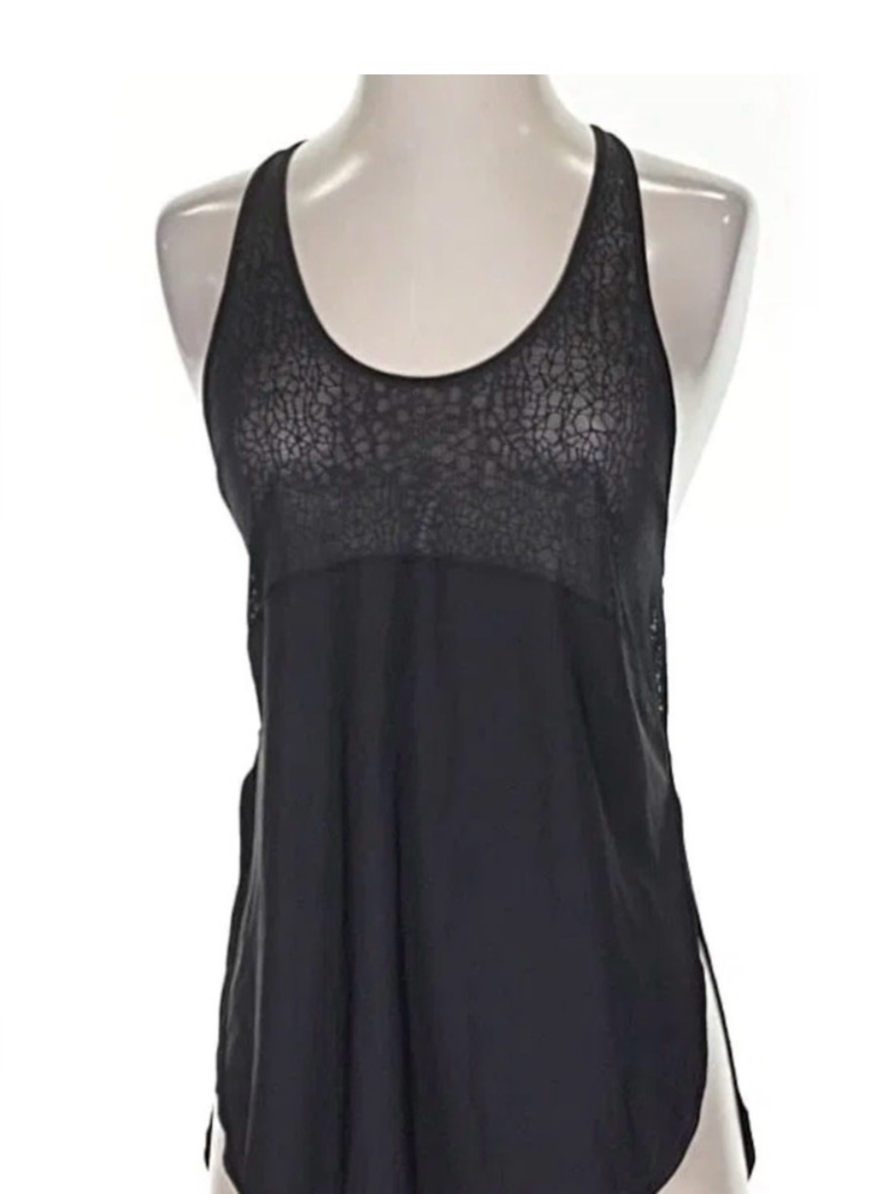 lululemon athletica Black Mesh-Back Tank Top
